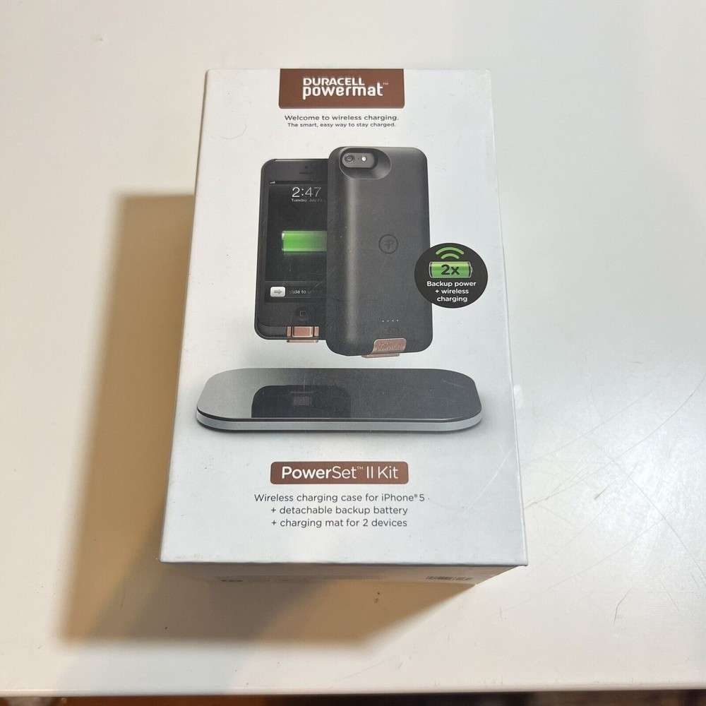 Duracell Powermat PowerSet II Kit for iPhone 5 with Access Case Powermat